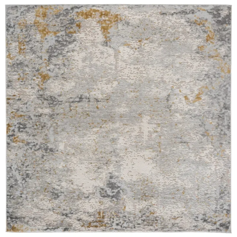 Tapete Palmar de Textura Desgastada en Gris con Dorado