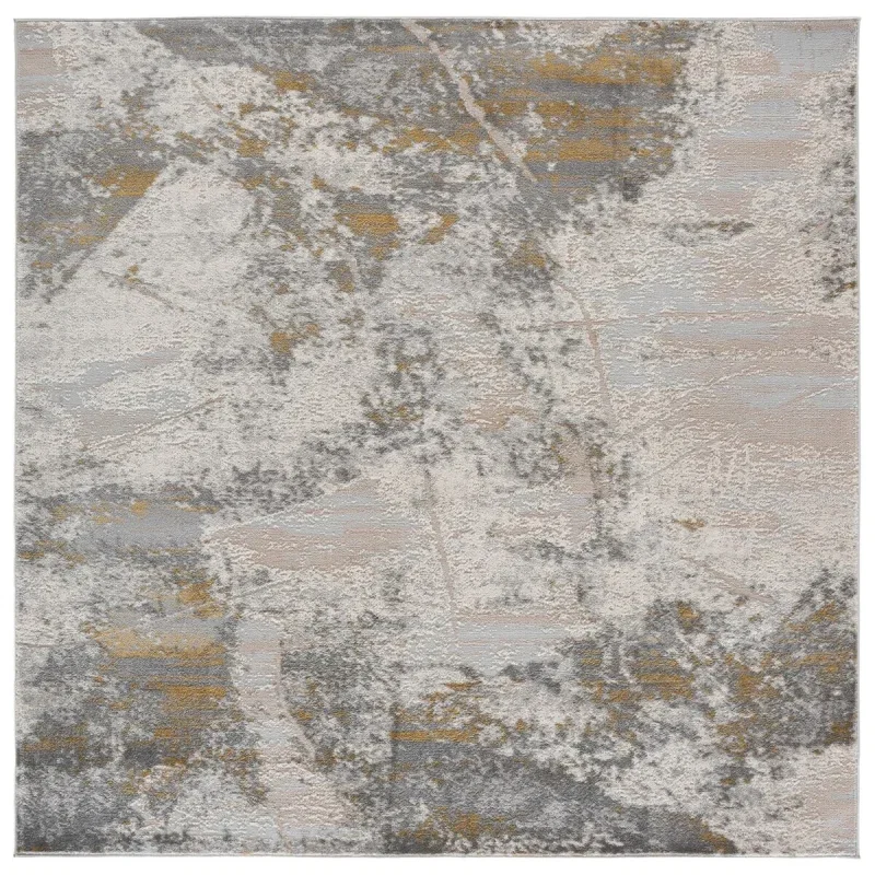 Tapete Palmar Vintage en Gris con Dorado