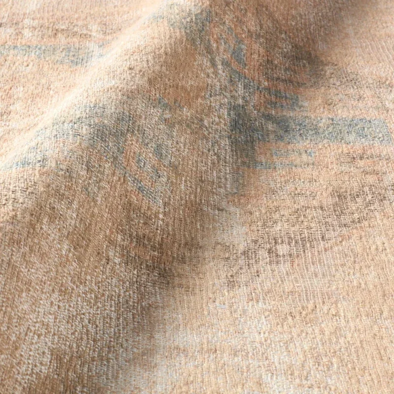 Tapete Periodo de Medallón en Beige y Azul