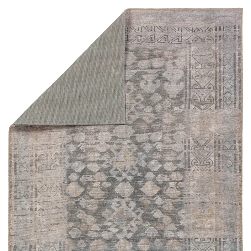 Tapete Posada Minimedallones Suroeste en Gris y Beige