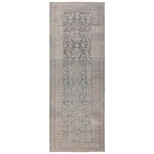 Tapete Posada Minimedallones Suroeste en Gris y Beige