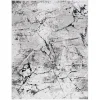 Tapete Prado de Ramas Dispersas en Gris con Negro