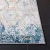 Tapete Prado Geométrico en Gris con Azul y Dorado