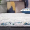 Tapete Prado Geométrico en Gris con Azul y Dorado