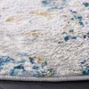 Tapete Prado Geométrico en Gris con Azul y Dorado