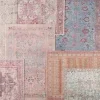 Tapete Relaciones Medallón Floral en Rosa y Azul