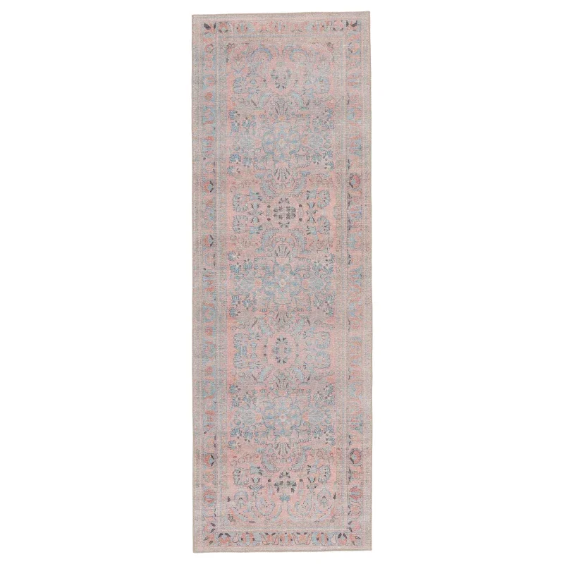Tapete Relaciones Medallón Floral en Rosa y Azul