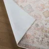Tapete Relaciones Medallón Persa Vintage en Rosa y Azul