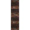 Tapete Roterdam Franjas de Rombos en Negro Multicolor