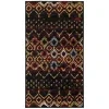 Tapete Roterdam Franjas de Rombos en Negro Multicolor