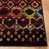 Tapete Roterdam Franjas de Rombos en Negro Multicolor