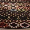 Tapete Roterdam Franjas de Rombos en Negro Multicolor