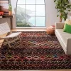 Tapete Roterdam Franjas de Rombos en Negro Multicolor