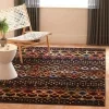 Tapete Roterdam Franjas de Rombos en Negro Multicolor