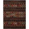 Tapete Roterdam Franjas de Rombos en Negro Multicolor