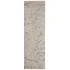 Tapete Shag Miami Floral en Beige con Azul