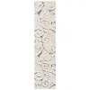 Tapete Shag Miami Floral en Beige con Azul