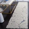 Tapete Shag Miami Floral en Beige con Azul