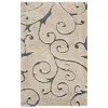 Tapete Shag Miami Floral en Beige con Azul