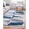 shag nordico facetas en azul