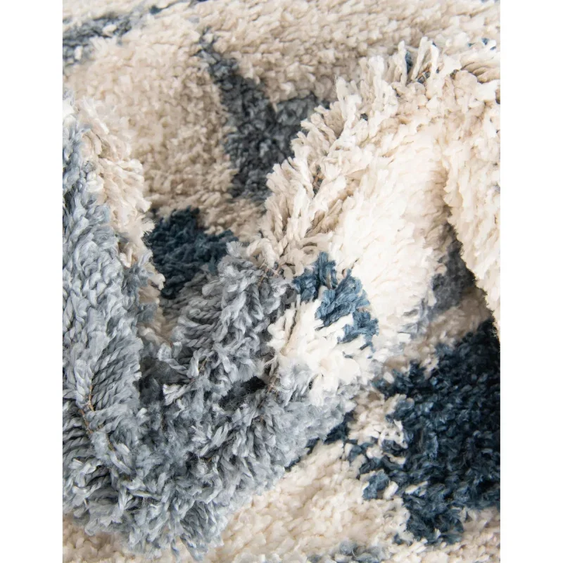 shag nordico facetas en azul