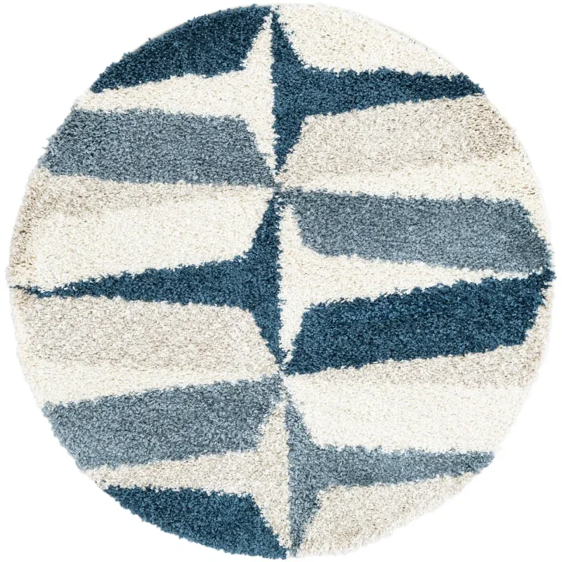 shag nordico facetas en azul