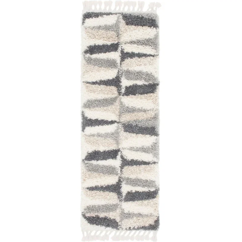 shag nordico facetas en gris