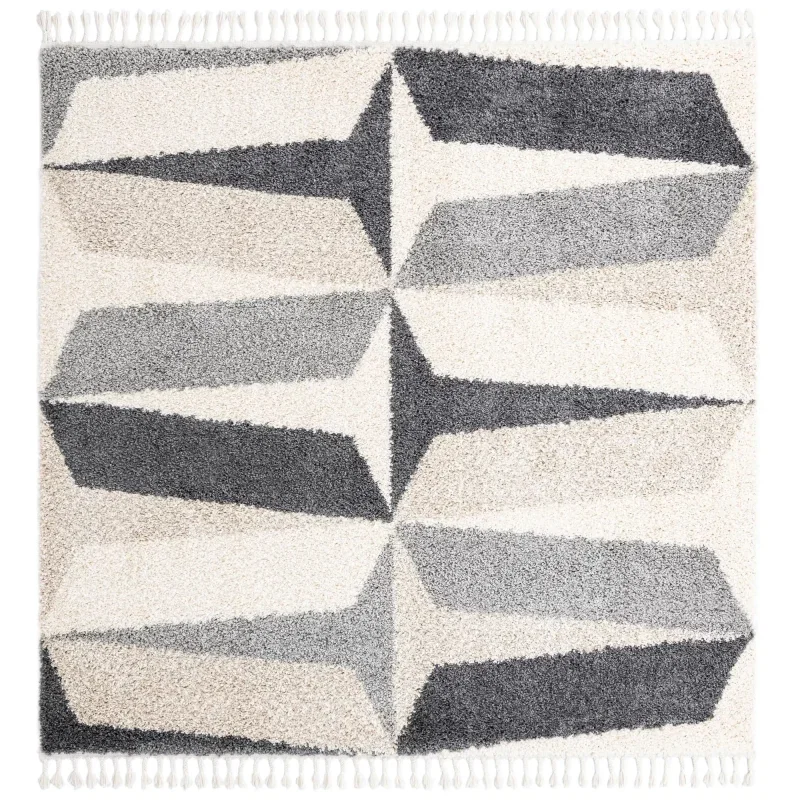 shag nordico facetas en gris