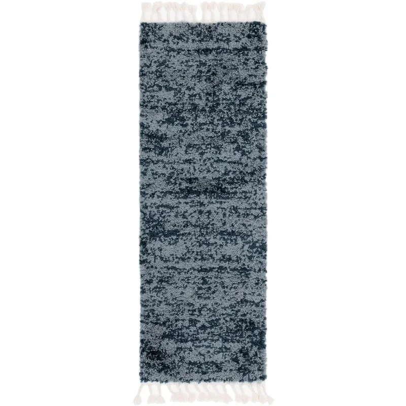shag nordico jaspeado en azul