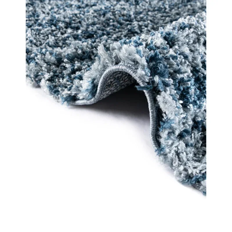 shag nordico jaspeado en azul