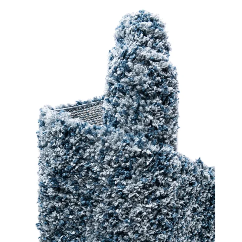 shag nordico jaspeado en azul