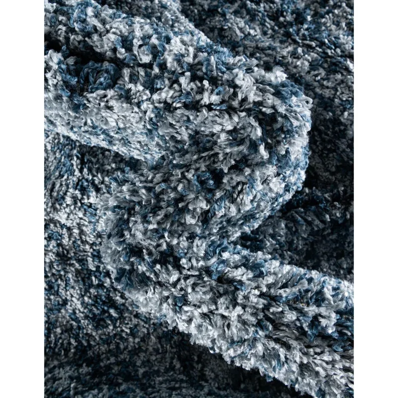 shag nordico jaspeado en azul