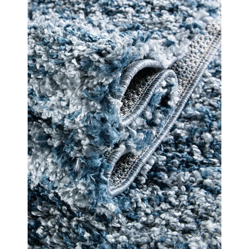shag nordico jaspeado en azul