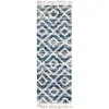 shag nordico rombos en azul