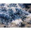 shag nordico rombos en azul