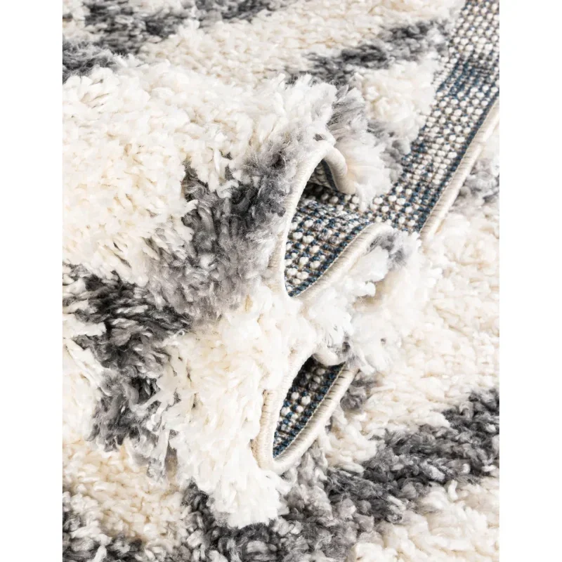 shag nordico rombos en marfil