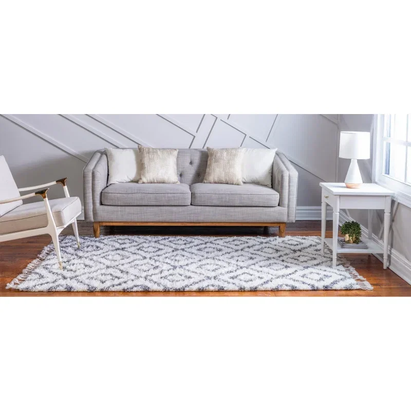 shag nordico rombos en marfil