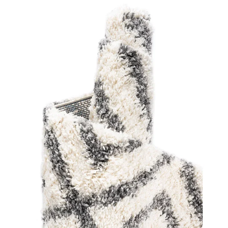 shag nordico rombos en marfil