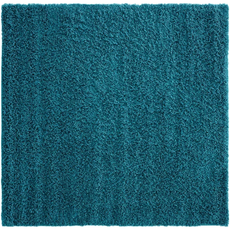 Tapete Shag Solido en Azul Aqua