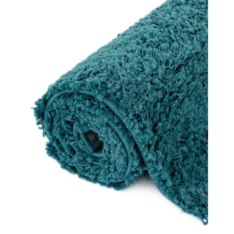 Tapete Shag Solido en Azul Aqua