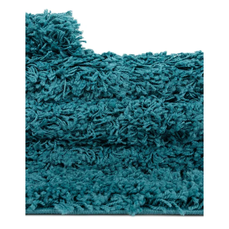Tapete Shag Solido en Azul Aqua