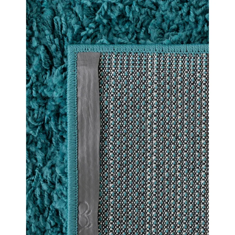 Tapete Shag Solido en Azul Aqua