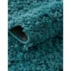 Tapete Shag Solido en Azul Aqua