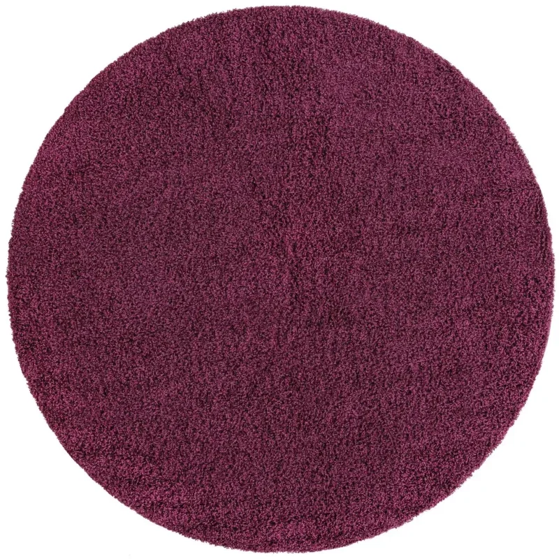 Tapete Shag Solido en Morado Berenjena