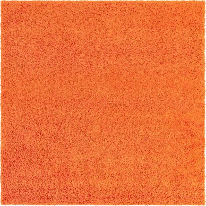 Tapete Shag Solido en Naranja Tigre