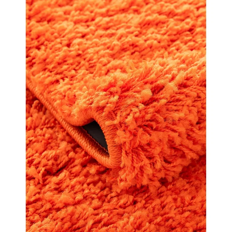 Tapete Shag Solido en Naranja Tigre