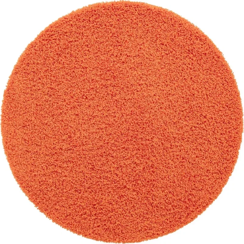 Tapete Shag Solido en Naranja Tigre