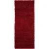 Tapete Shag Solido en Rojo Cereza