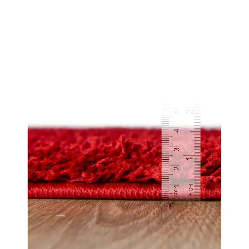 shag solido en rojo cereza