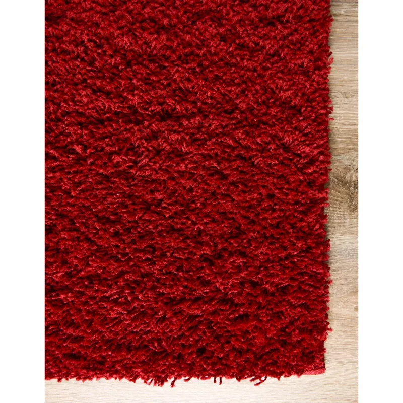 shag solido en rojo cereza